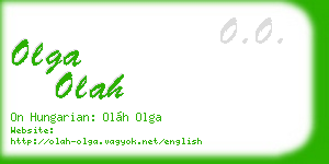 olga olah business card